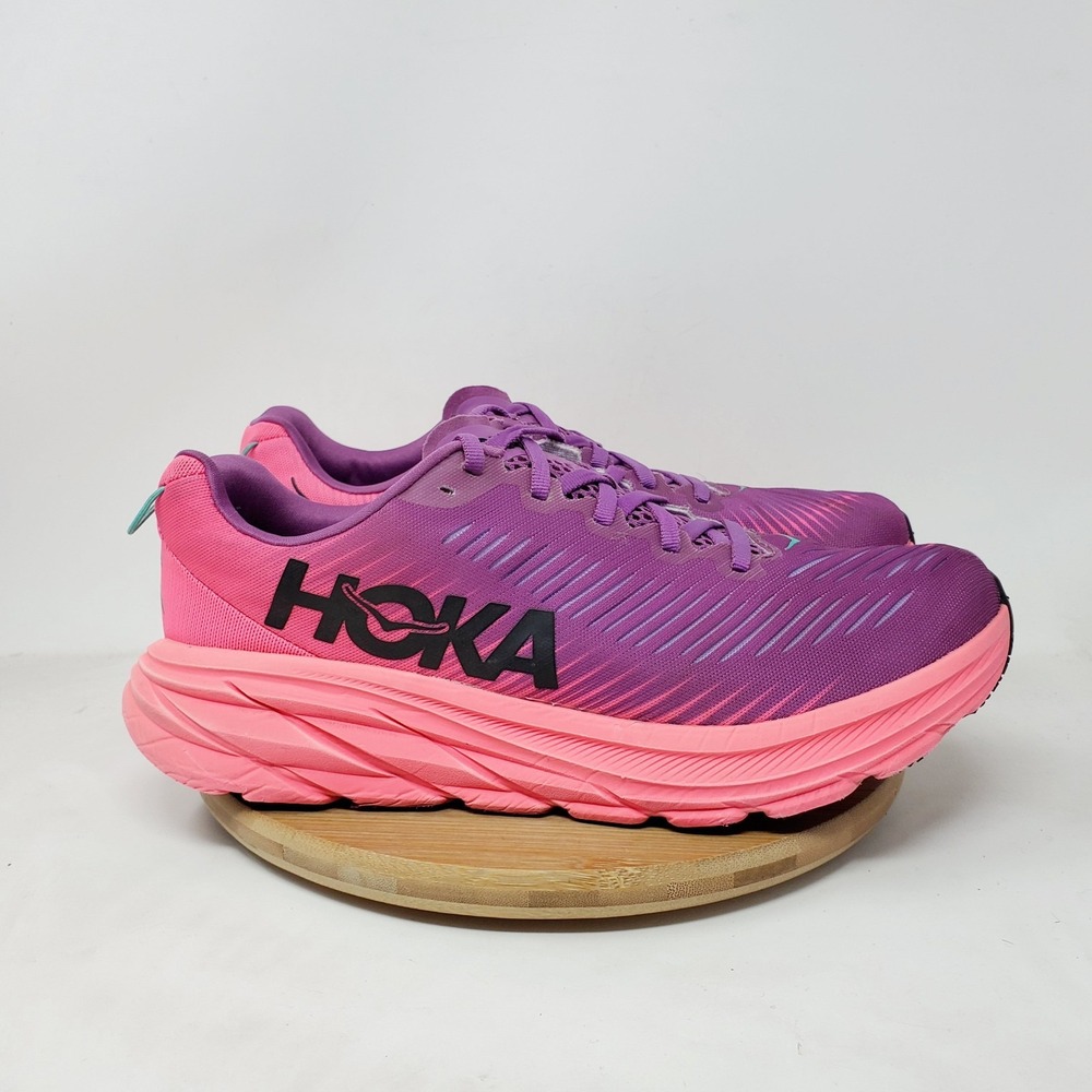 Hoka One One Rincon 3 Shoes Womens 9.5 Purple Pink Walking Running Sneaker - Picture 7 of 14